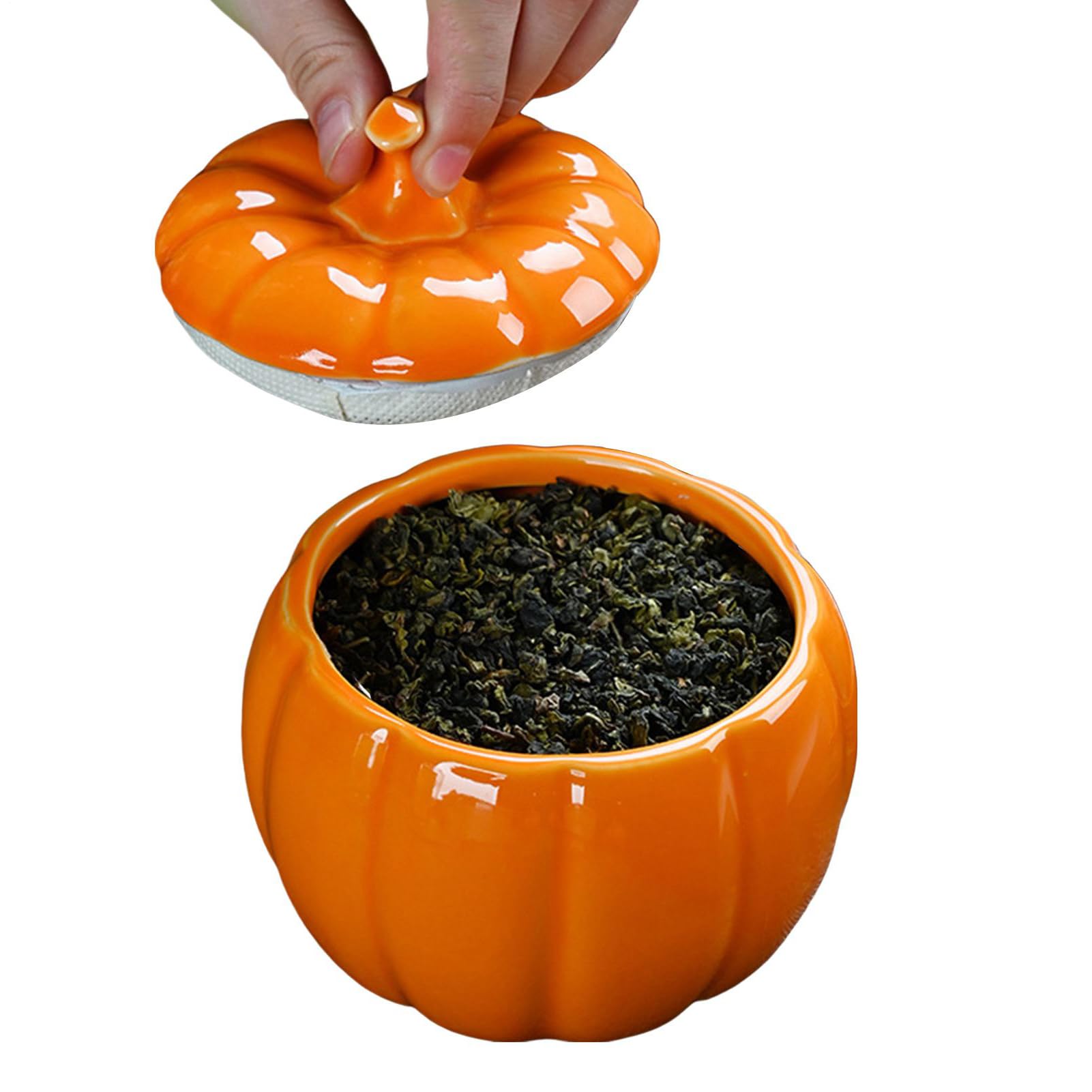 Set di piatti in ceramica a forma di zucca - Piatti autunnali