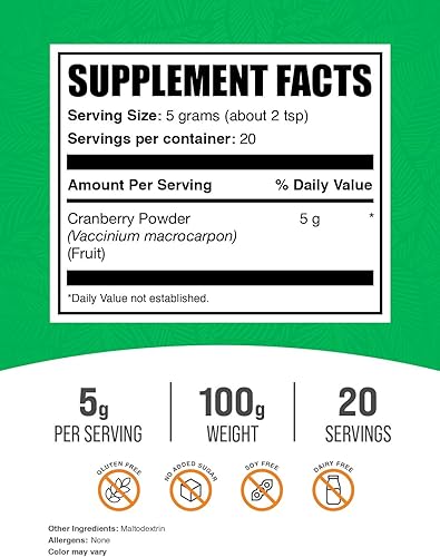 Miniatura 9 de BULKSUPPLEMENTS.COM Arándano en polvo  Suplemento de arándano  Arándanos secos sin azúcar  Suplemento en polvo de arándano  para la salud del tracto