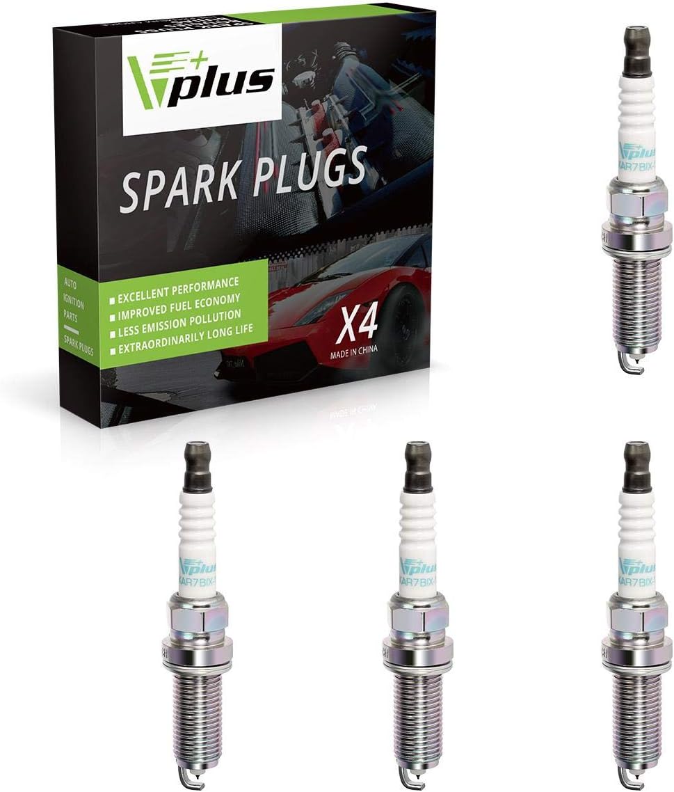 Vplus 4PCS Iridium Spark Plug, Replaces# 93501, LKAR7BIX-11S : Automotive