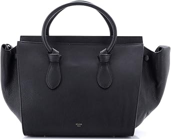 Pre-Loved Tie Knot Tote Grainy Leather Small, Black