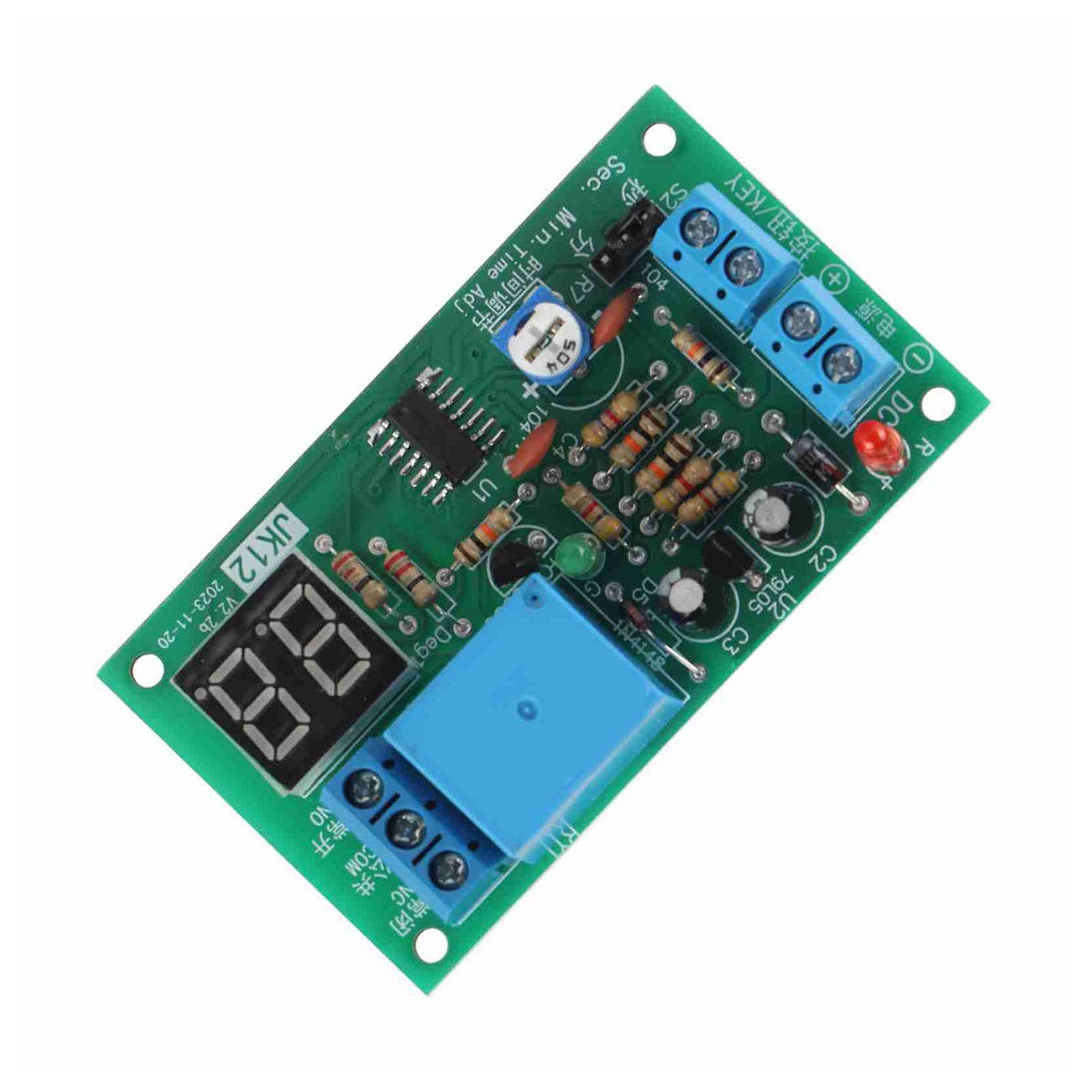KooingTech Delay Off Relay Switch Module, DC12V LED Display Countdown Timing Timer, 1-99s/1-99min Adjustable - Image 4