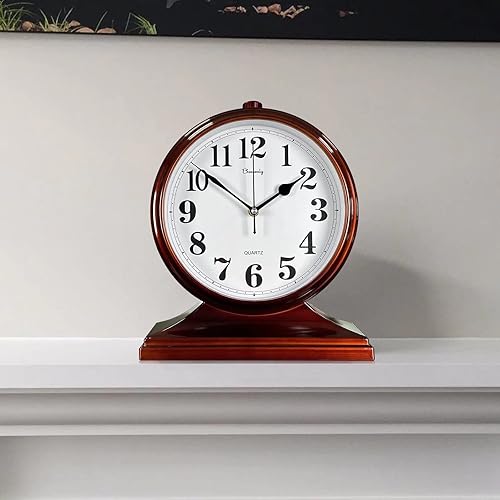 Miniatura 9 de Relojes de escritorio para decoración de mesa, reloj retro de repisa, funciona con pilas para chimenea, sala de estar, dormitorio, oficina,
