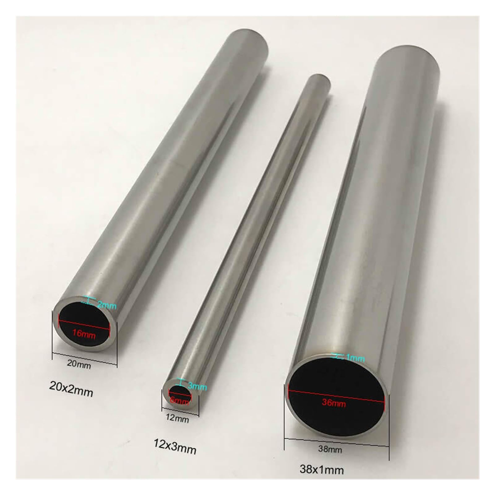 Diametro esterno 25mm del tubo di precisione in acciaio inossidabile 304 Interno 23mm 22mm 20mm 19mm Lucido Interno Esterno OD6 a OD25mm(500mm,OD15MM ID11MM)