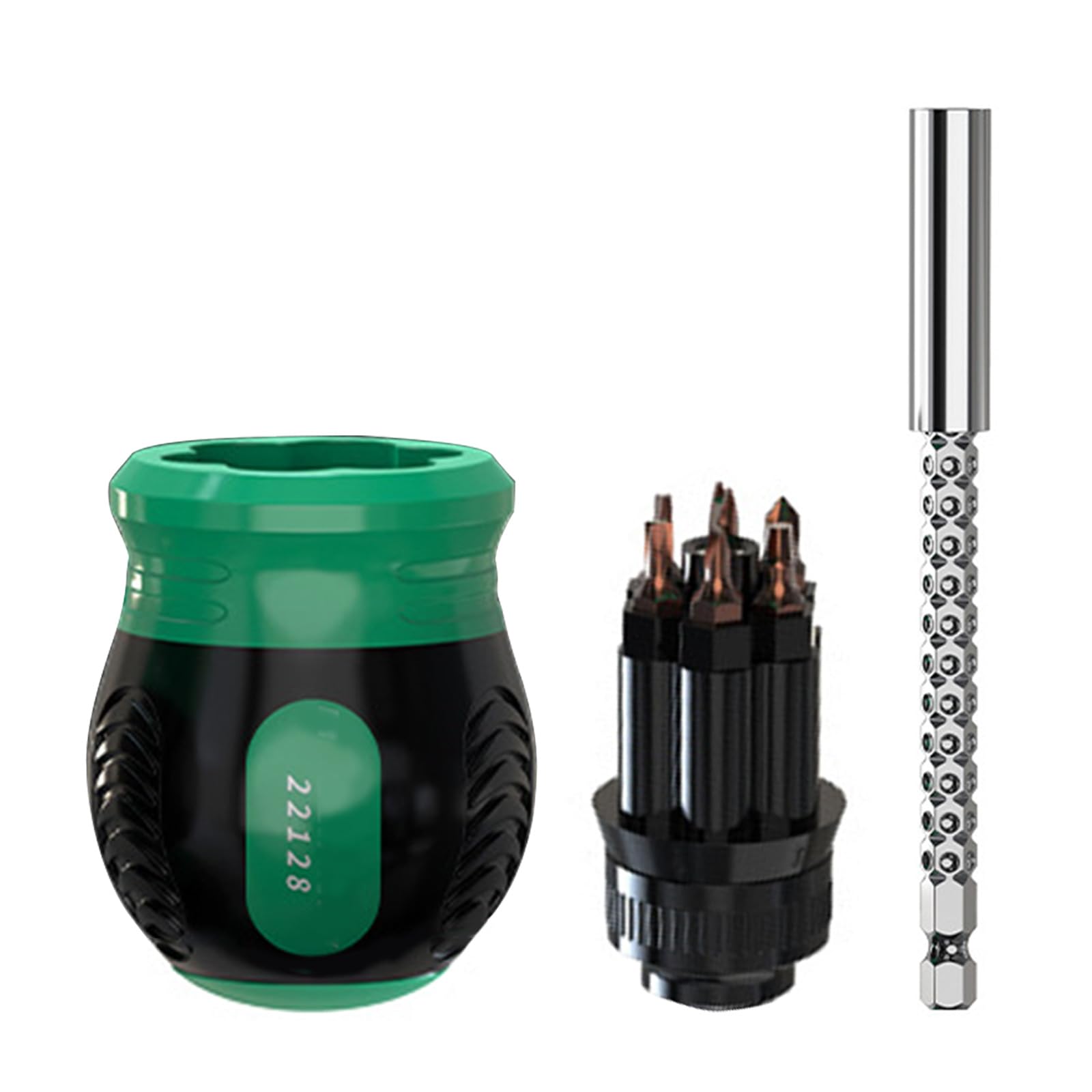 YHAILI 14 in 1 Retractable Ratchets Screwdriver Set with Concealed Storage Delicate Design Ergonomic Handle Tool