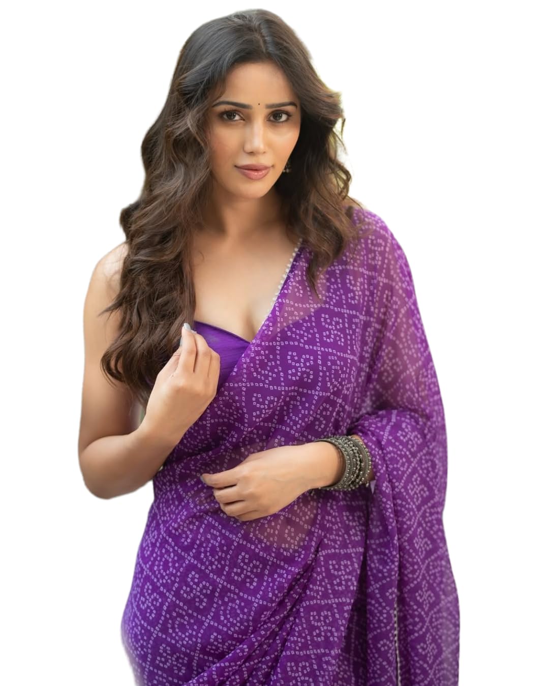 Trendy Ready to wear saree1min ready sari Pre draped pre-stitched saree with Unstitched Blouse