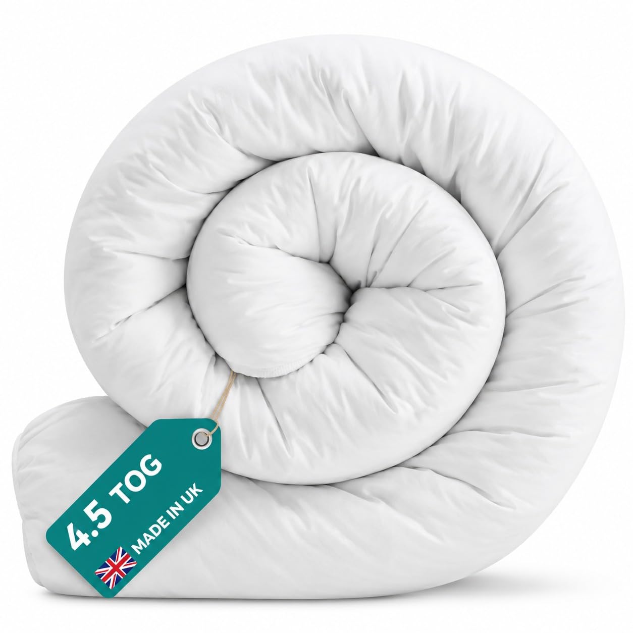 LS 4.5 Tog Summer Duvet Lightweight Breathable Quilt for Hot Sleepers Hypoallergenic & Machine Washable Cooler Comforter (4.5 TOG, SINGLE (200 cm x 135 cm)