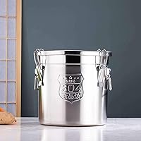 Vista 8 de Recipiente hermético de acero inoxidable con tapas, recipientes de almacenamiento de alimentos de metal de acero inoxidable 304 recipientes