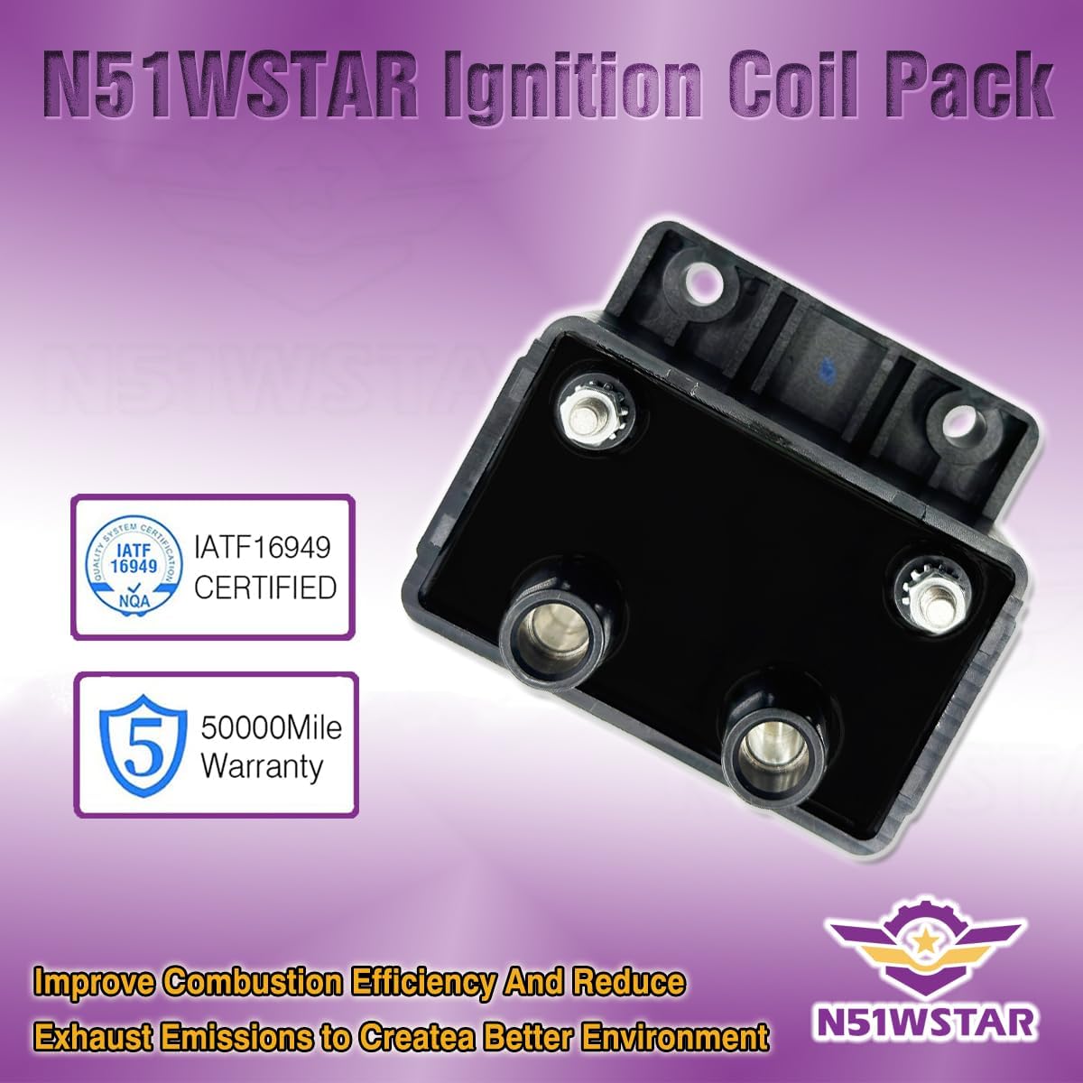 1pc n51wstar ignition coil packs 31614-83a compatible with harley xlh883 hug flhtc fxdwg fxstc flht xlh883 flstc fxrpf xlh1200 fxdl xlh883dlx flhtcu flstf fltc fxd flhs xr1000 fxstb nigh train fxdc