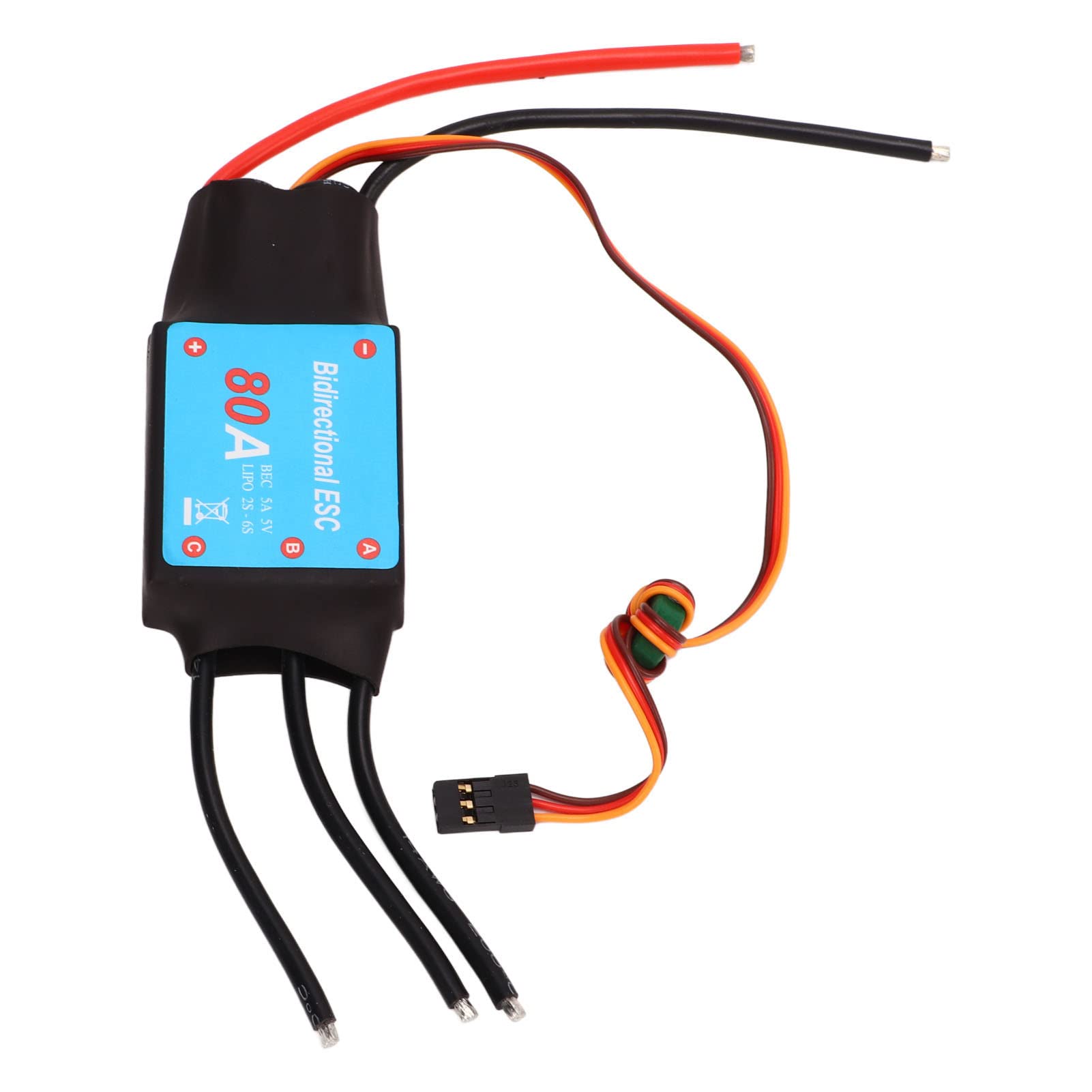 Łódź RC bezszczotkowa ESC 80A z wyjściem 5 V 5 A BCE, wielofunkcyjny kontroler prędkości ESC, idealny do łodzi RC i podwodnego śmigła, funkcje automatycznego uczenia się, alarm czasowy,