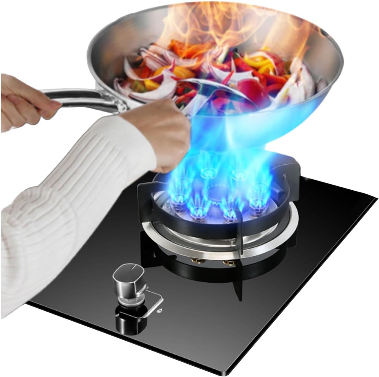 Estufa de Gas Empotrable 43 cm 9 Puestos con Protección de Apagado