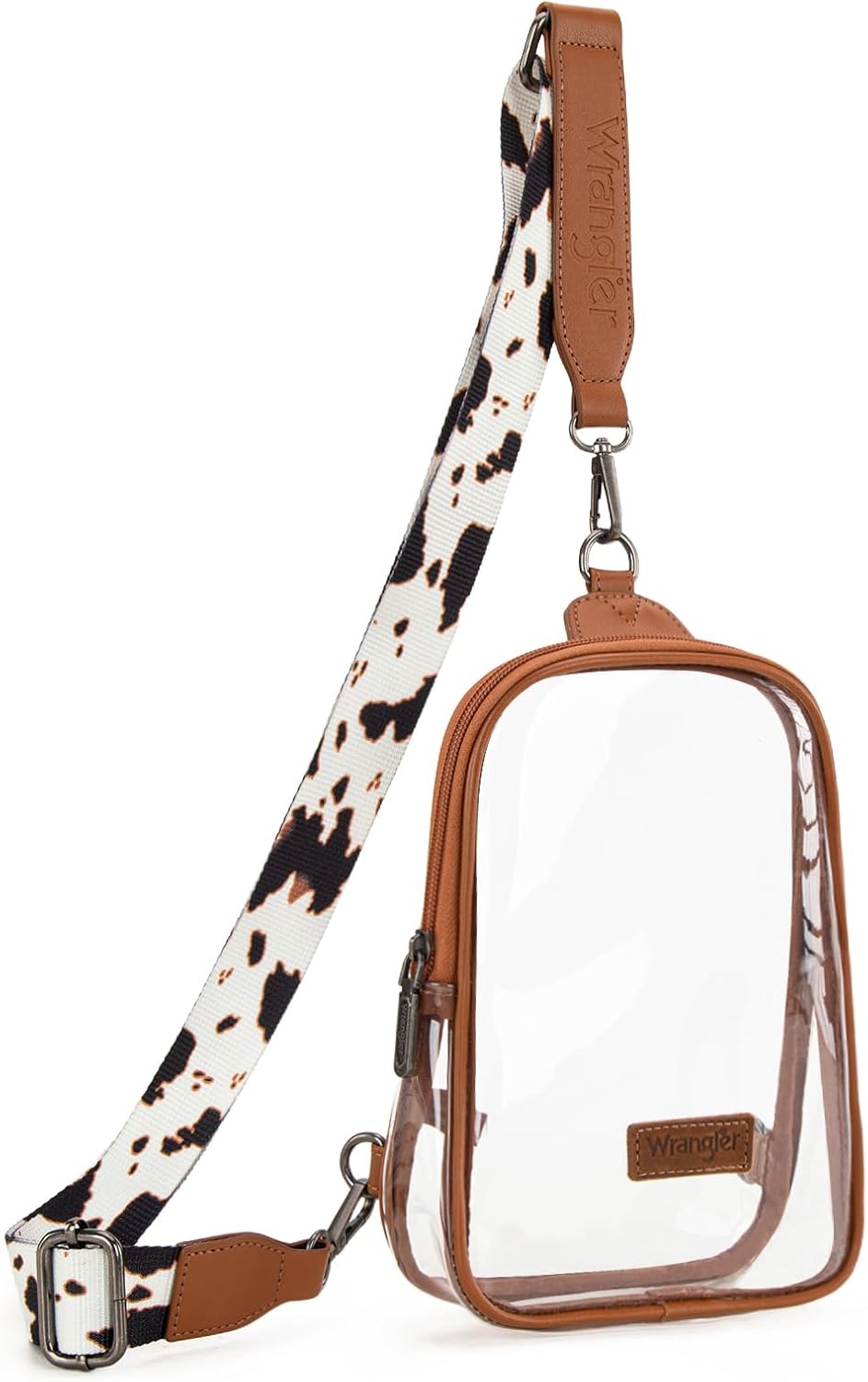 Wrangler Crossbody Clear Sling Bags for Women Stadium Approved Cross Body Purse for Sports Events Concerts