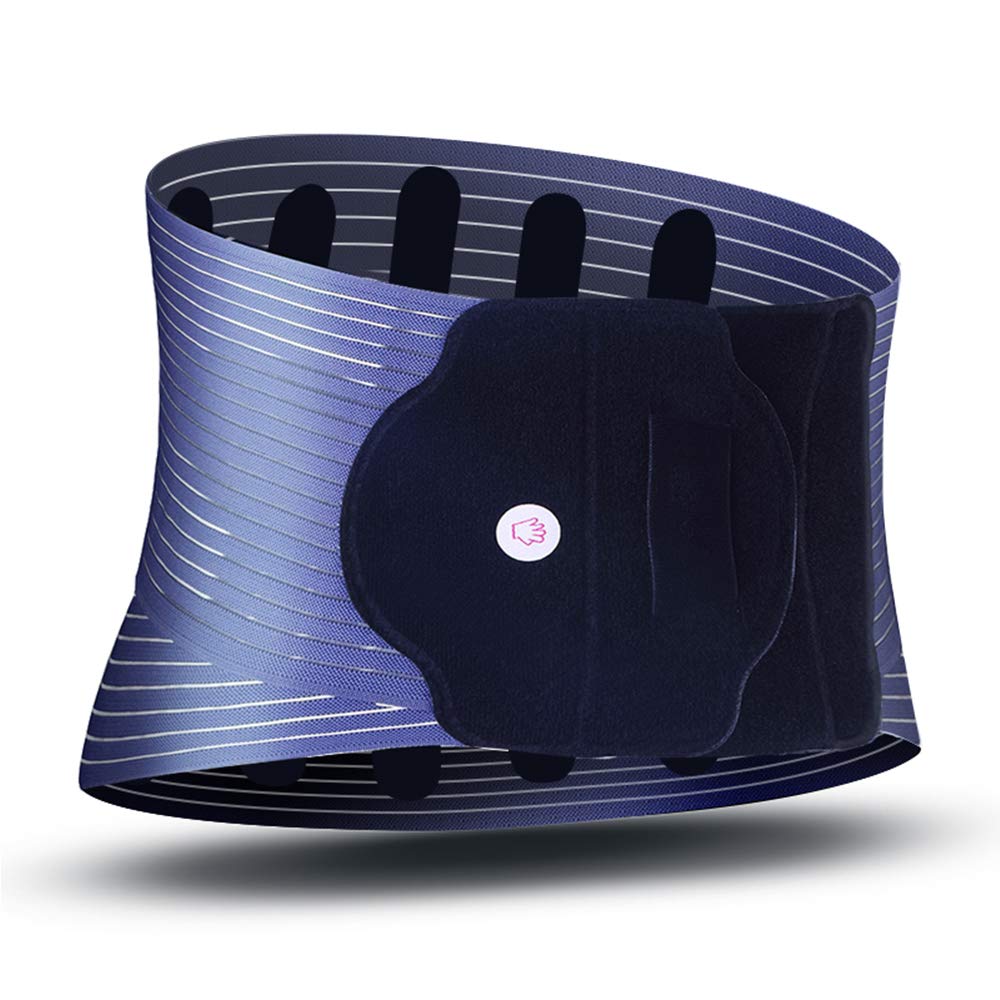 Fascia Lombare Supporto Schiena, Fascia Lombare per Mal di Schiena, Cintura Lombare Doppie Cinghie Regolabili, Fascia Schiena per Uomo e Donna,L