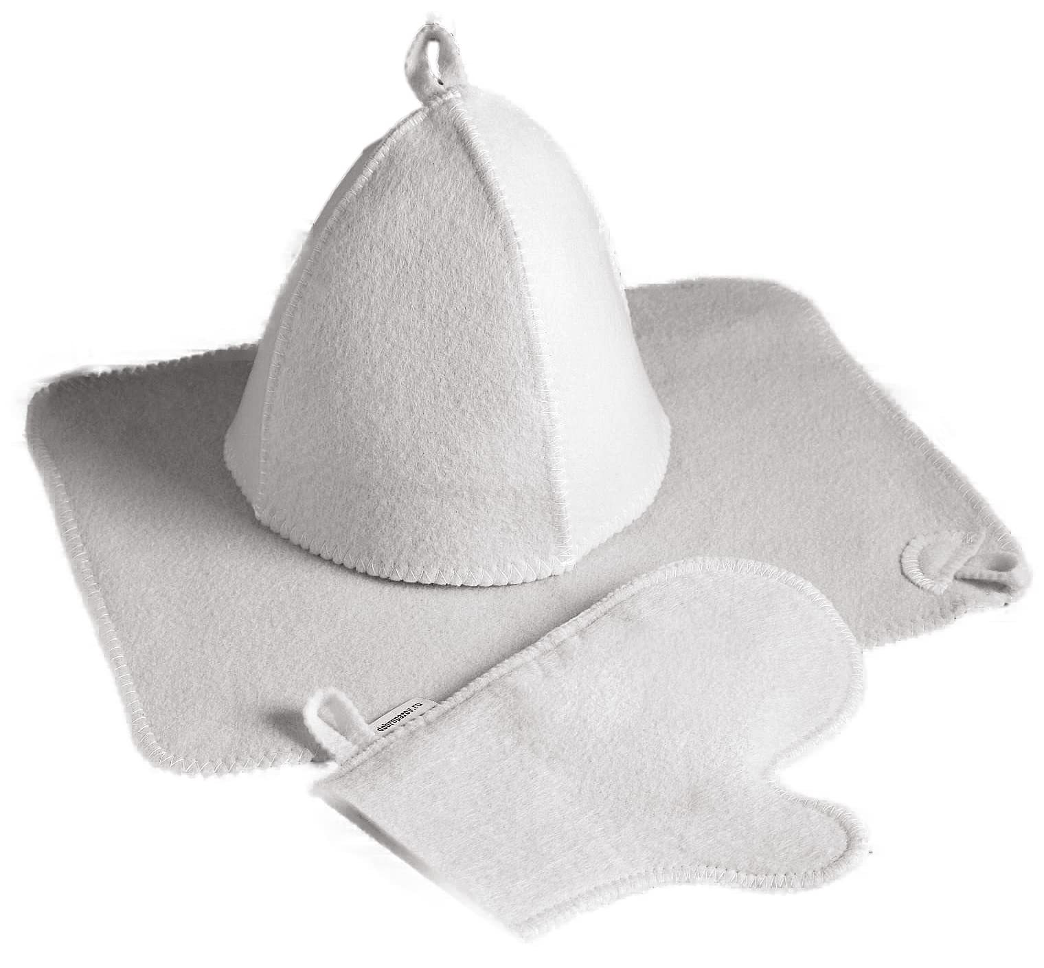 Buy BELEON Finnish Sauna Set Russian Banya Kit Hat Mitten Mat Wool Felt Bath House SPA