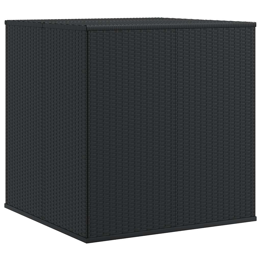 vidaXL Skrzynia na poduszki ogrodowe rattan PE 100x97,5x104 cm, czarna, rattanowy kufer, skrzynia ogrodowa, skrzynia tarasowa, rattanowe kufry