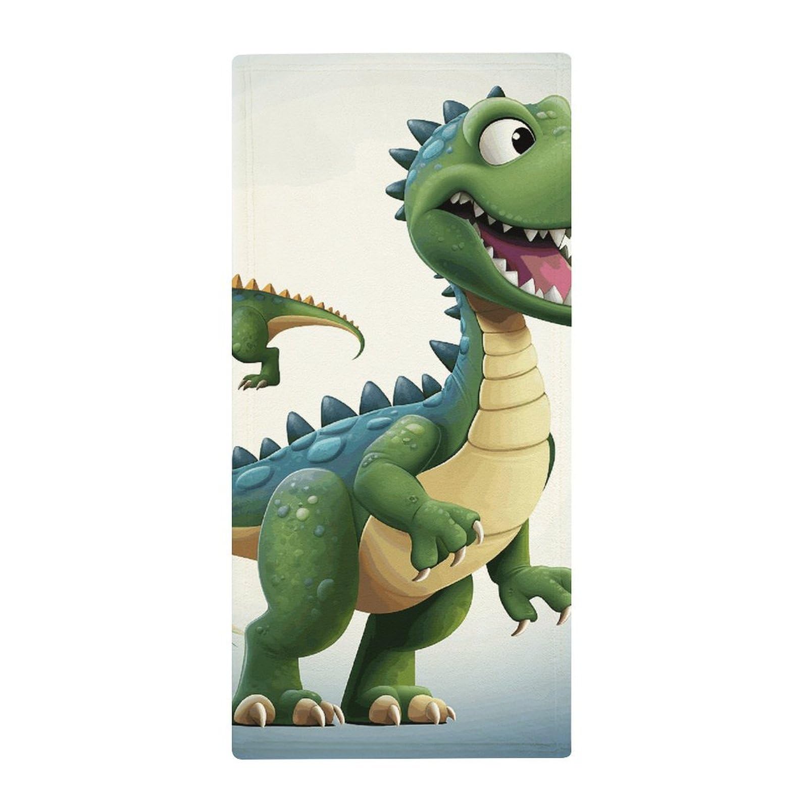 Serviette de bain dinosaure en microfibre absorbante et compacte pour le sport