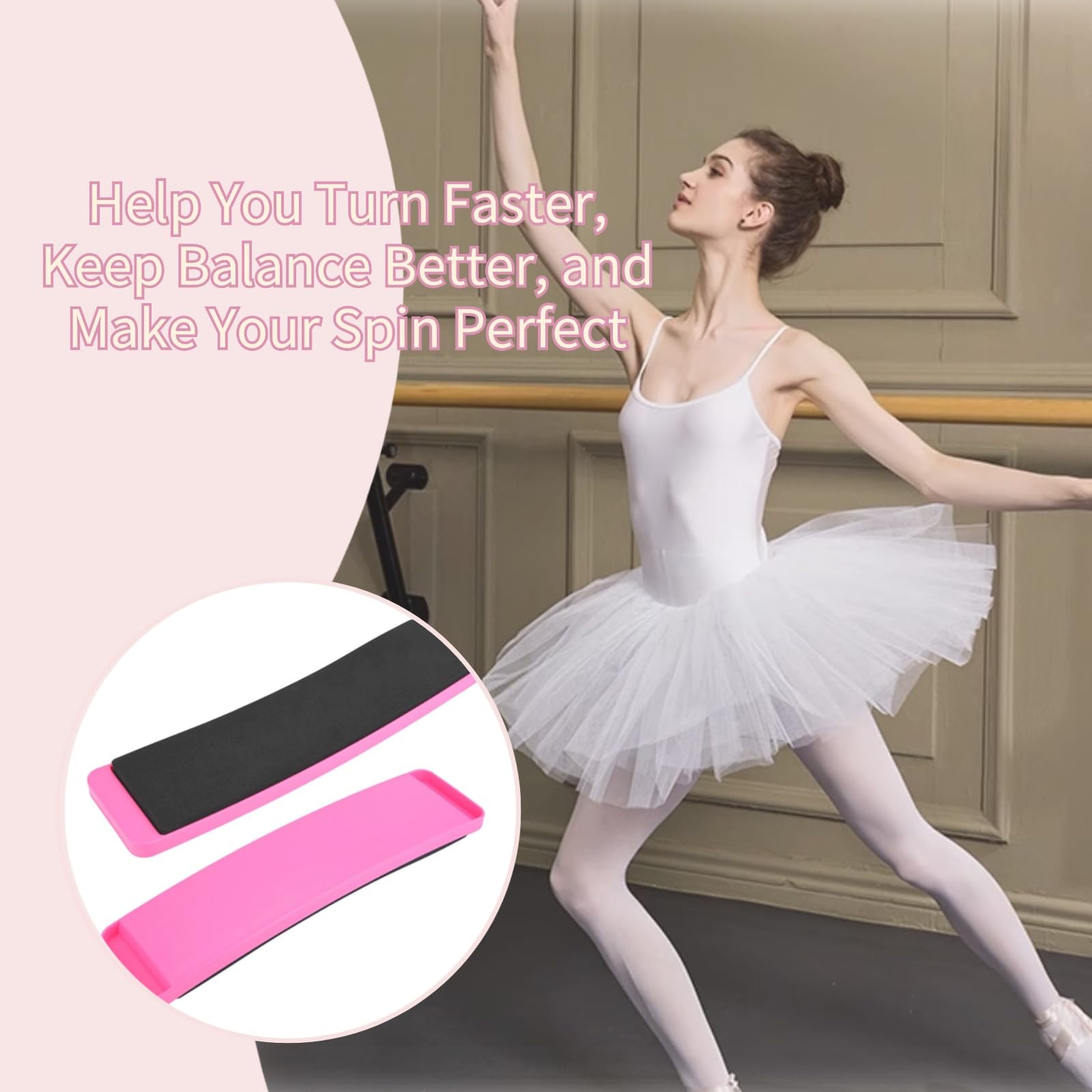 Horoper Planche De Rotation pour Tableau Planche Rotation pour Entraînement Ballet Dance Spinning Plate Portable Dance Spinning Plate Foot Balance Training Exercices de Rotation.