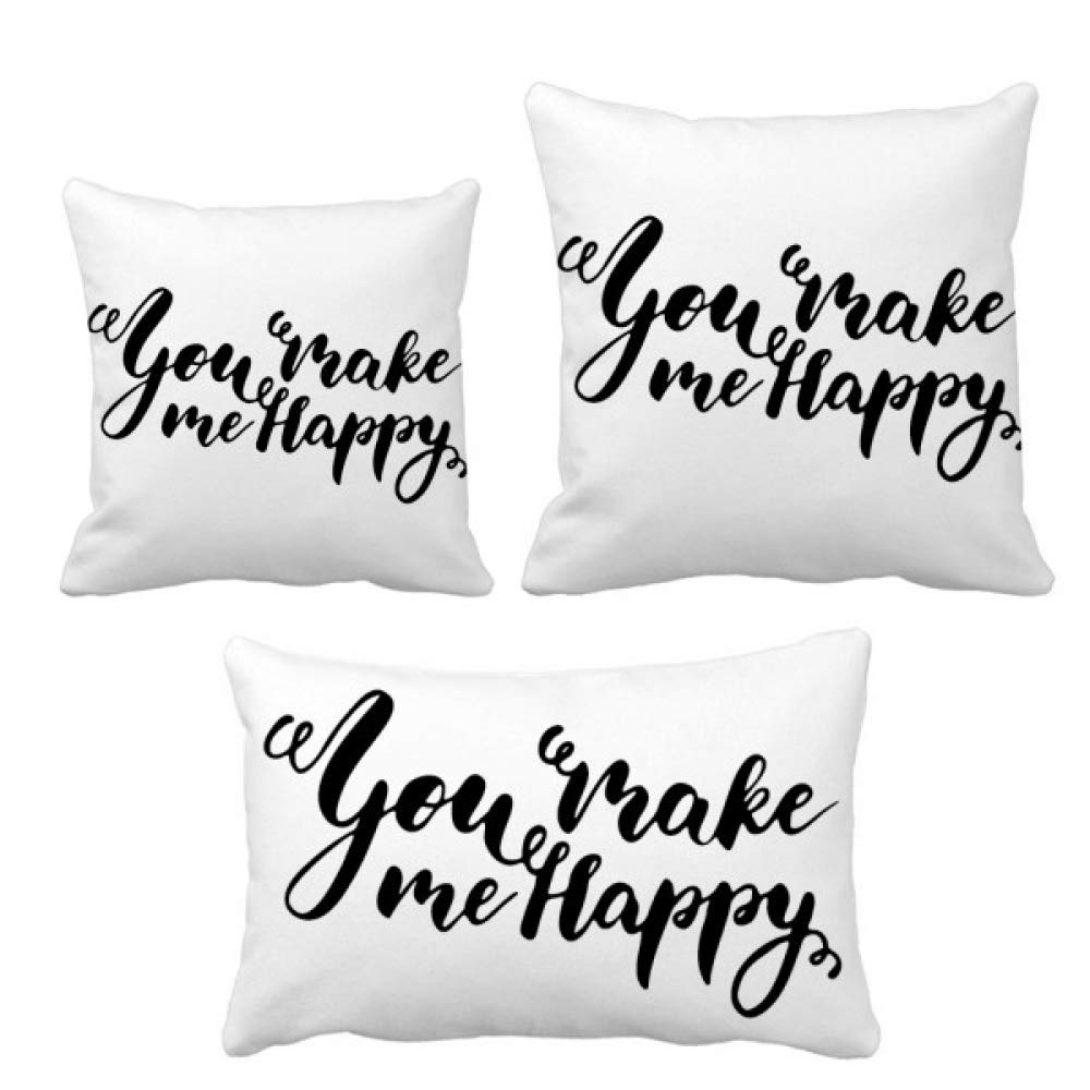 Coussin tu me rends heureux pour soulager le dos sur le canapé et embellir un sofa fatigué