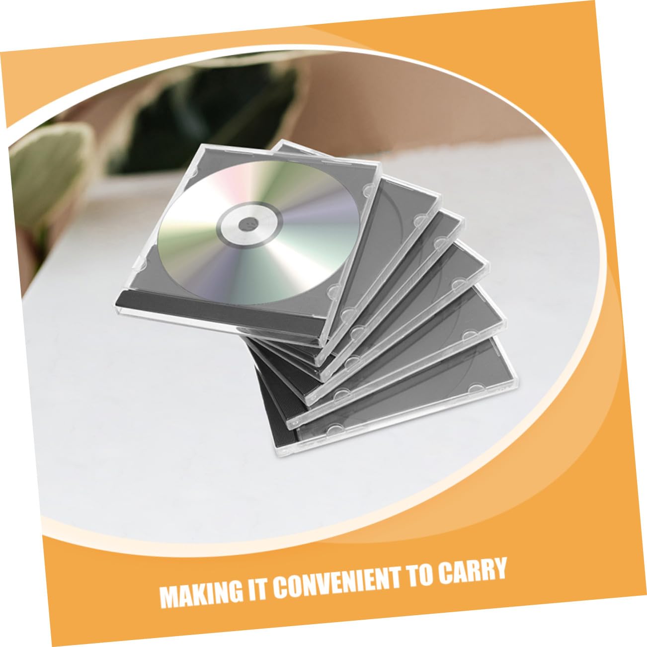 10 pezzi Custodie Trasparenti per CD Dvd in Plastica da Protezione Sicura per Dischi Contenitori Versatili per e Scuola Design Chiaro per Facile