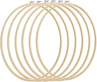 Vista 1 de Caydo 6 aros de bordado de 16 pulgadas, anillo de aro de punto de cruz para arte, manualidades, costura práctica, decoración de corona de boda