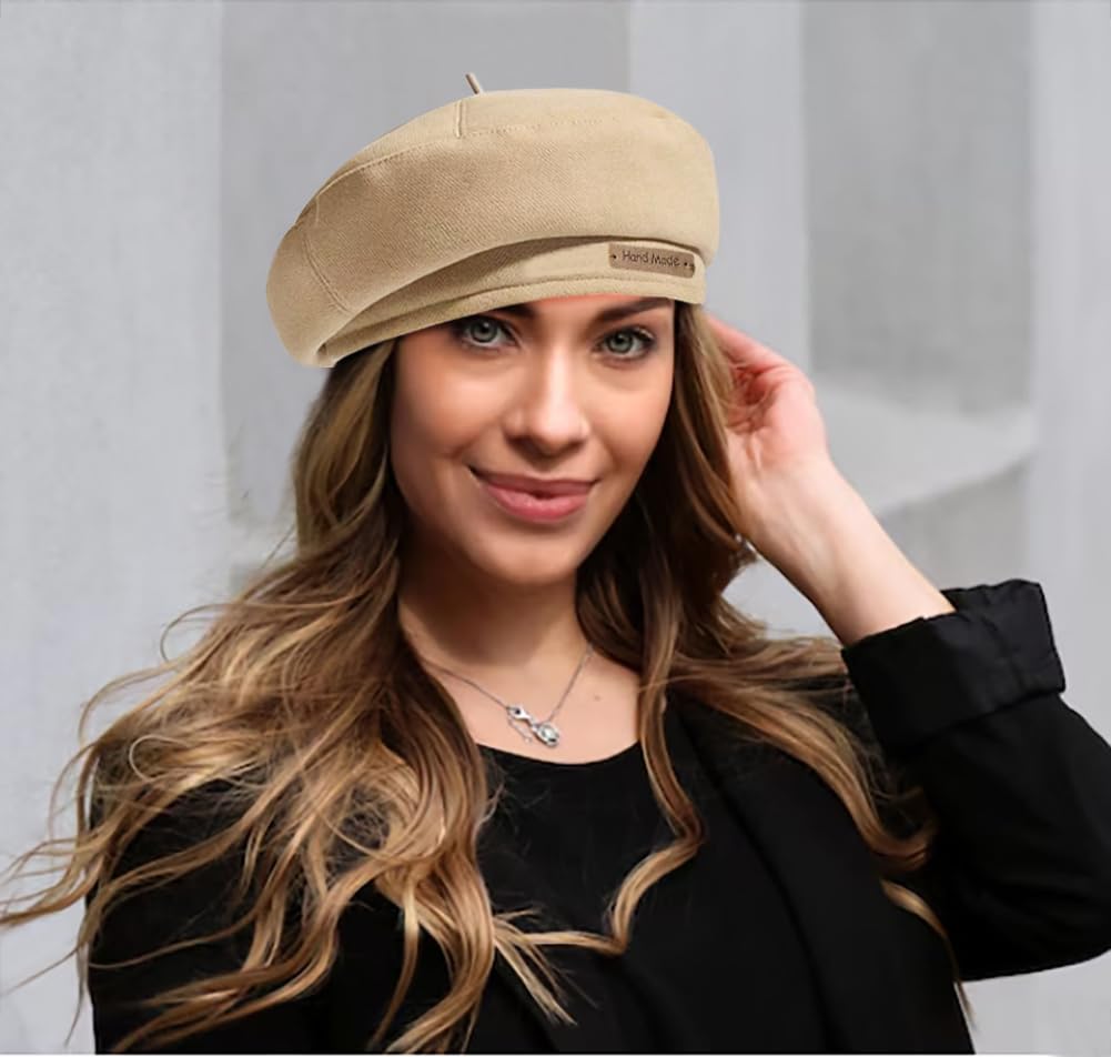 MESU Béret Femme Newspaper Kids Cap Classique Hiver Béret Peintre Chapeau