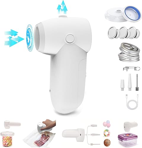 Miniatura 1 de Sellador al vacío para tarro Mason, kit de sellado al vacío inalámbrico eléctrico 6-1, inflado de aire para tarro Mason de boca ancha y regular para