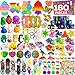 160 Pcs Fidget Toys Party Favors Pack, Randomly Selected Pop Sensory Set Gifts Stickers for Kids Adults Boy Girl Stocking Stuffers Autistic Bulk Goodie Bag Filler Treasure Box Classroom Prizes School