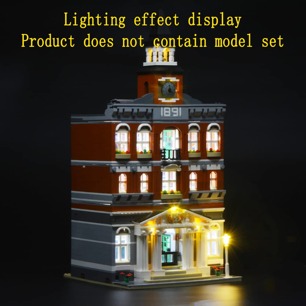 GEAMENT LED Light Kit Compatible with LEGO Town Hall - Lighting Set for Creator 10224 Model (Building Set Not Included) - Image 4