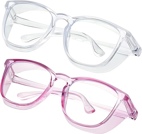 Miniatura 51 de Safety glasses Goggles Nurses Protective Eyewear - Anti Fog Square Frame Stylish Clear Glasses for Women Men