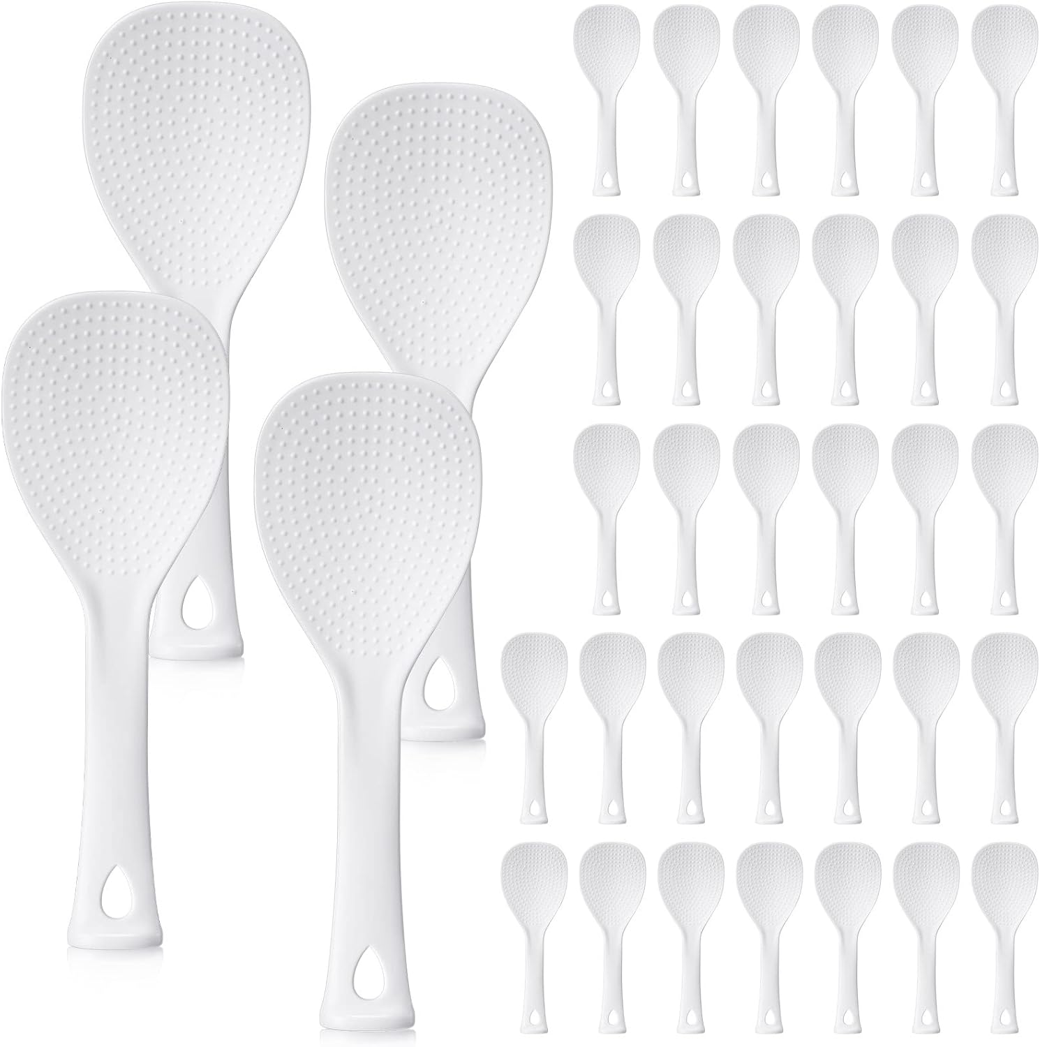 36 Pcs Rice Paddle Non Stick Rice Spoon Stand up Rice
