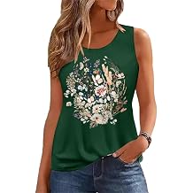 Womens Summer Tank Tops Sleeveless Vintage Flower Graphic Tees Boho Cottagecore Wildflowers Cami Shirt Blouse