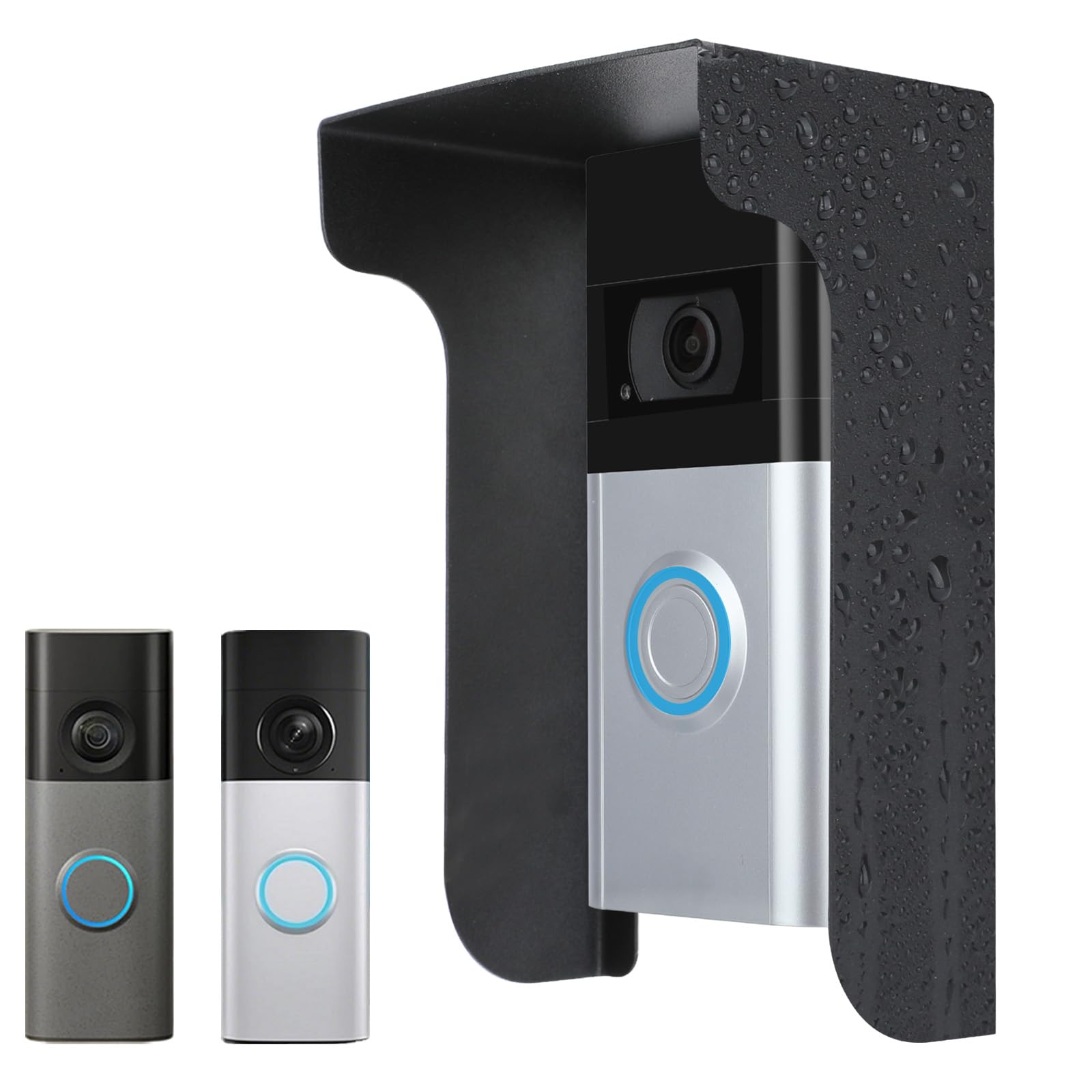 Metal Doorbell Cover Compatible with Ring/Blink (New Model)/Google Nest/Arlo/Eufy/AOSU Doorbell, myQ Smart Garage Door Video Keypad Protector, Weatherproof Access Control Keypad Cover, Anti Glare-picture-18