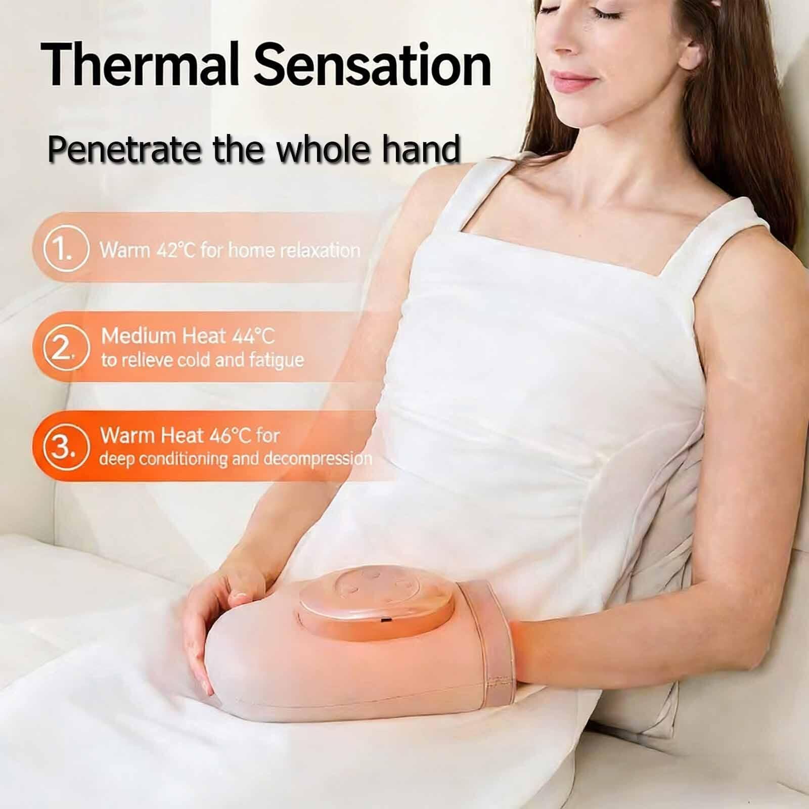 Massaggiatori Mani Elettrici Hand Massager Riscaldamento Compressione 3 Massaggi 3 Temperature 5 Livelli Timer Auto Alleviare Affaticamento Delle
