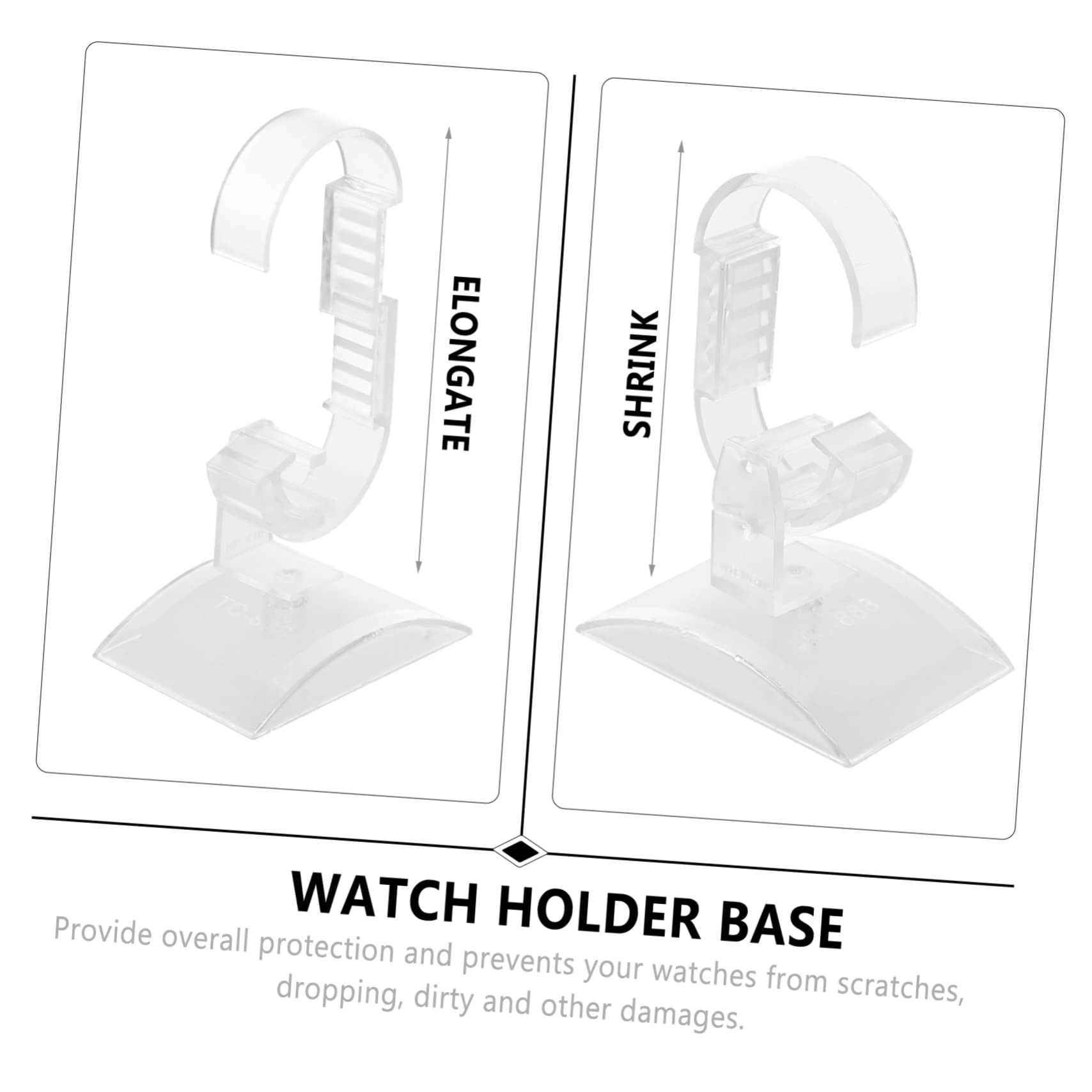 20stücke Stabiler Uhrenhalter Aus Klarem Acryl Verstellbare Schmuckvitrine Für Armbanduhren Für Sammler Präsentation Von Uhren Im Einzelhandel Oder Zuhause