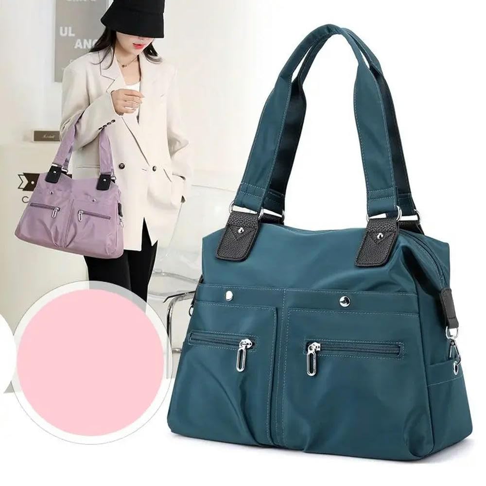 ZBDZSW Bolso de Mano, Bolso de Hombro para Mujer, de Nailon, Impermeable, de Gran Capacidad, Bolso Cruzado para Compras, Bolso de Mensajero para Mujer