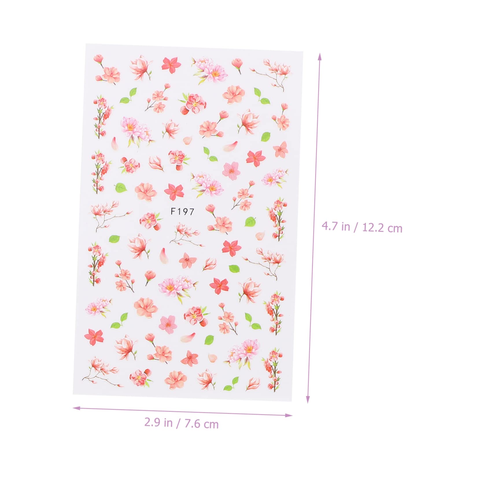 40 Fogli Adesivi Per Unghie Floreali Se Stesso- Arte Decalcomanie Per Unghie Floreali Per Nail Art Kit Per Unghie Applicazione Per Unghie 3d Fiore Di Pesco Etichetta Cursore
