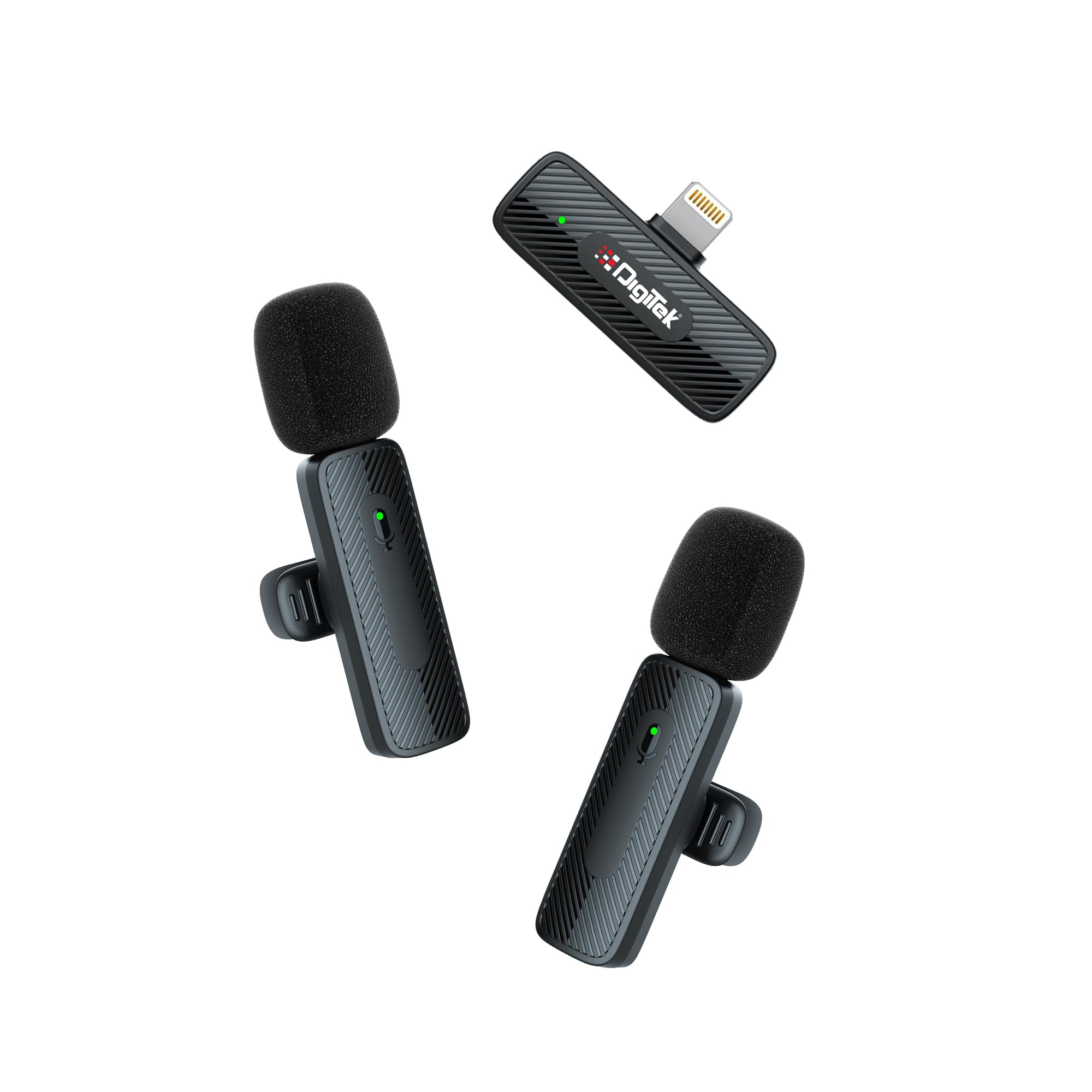 Digitek DWM-002 Wireless Microphone for iPhone X-14 with Lightning Connector, Noise Cancellation, Collar Clip, Clear Audio, Plug & Play Mic for Vlogging, Video Recording & Interviews — Amazon image 6
