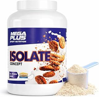 Proteína Isolate Concept - Mega Plus - DigeZyme - Proteina En Polvo Aislada De Suero De Alta Pureza Para Definición Muscular Y Recuperación - Proteina