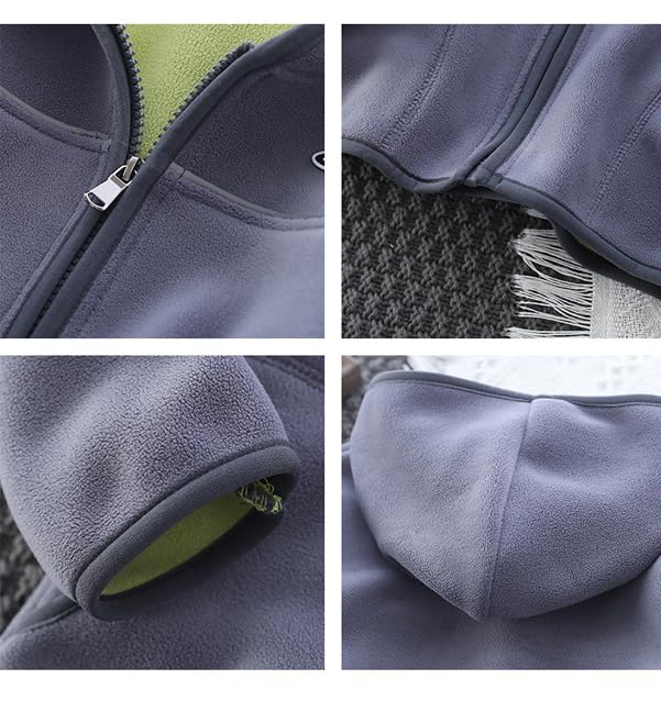 ASHER FASHION Boys Hoodies Fleece Sherpa Lined Jacket Zip Up Sweatshirt Kids Warm Outerwear Coat2