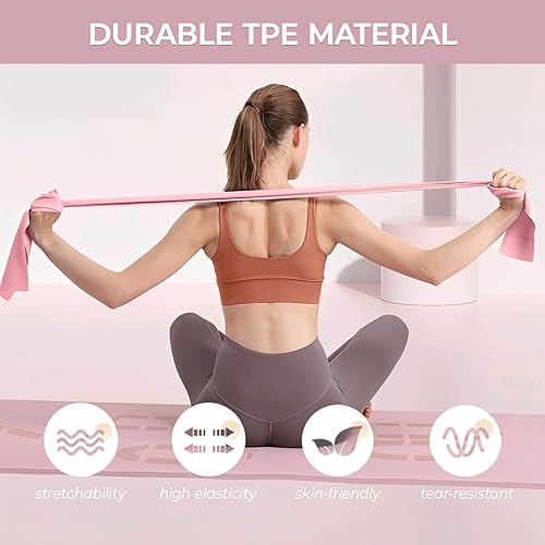 Miniatura 5 de Juego de bandas de resistencia para mujer, bandas de resistencia de tela de bucle para entrenamiento, banda de resistencia figura 8 para espalda,