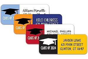 Class of 2024 Graduation Address Labels: Elevate Your Grad Party Correspondence