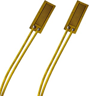 Cuidr BX120-10AA 120 Ohm Foil Strain Gauge Sensors, Linear Load Cell Pressure Resistance Gauges - 2 Pack Pre-Wired