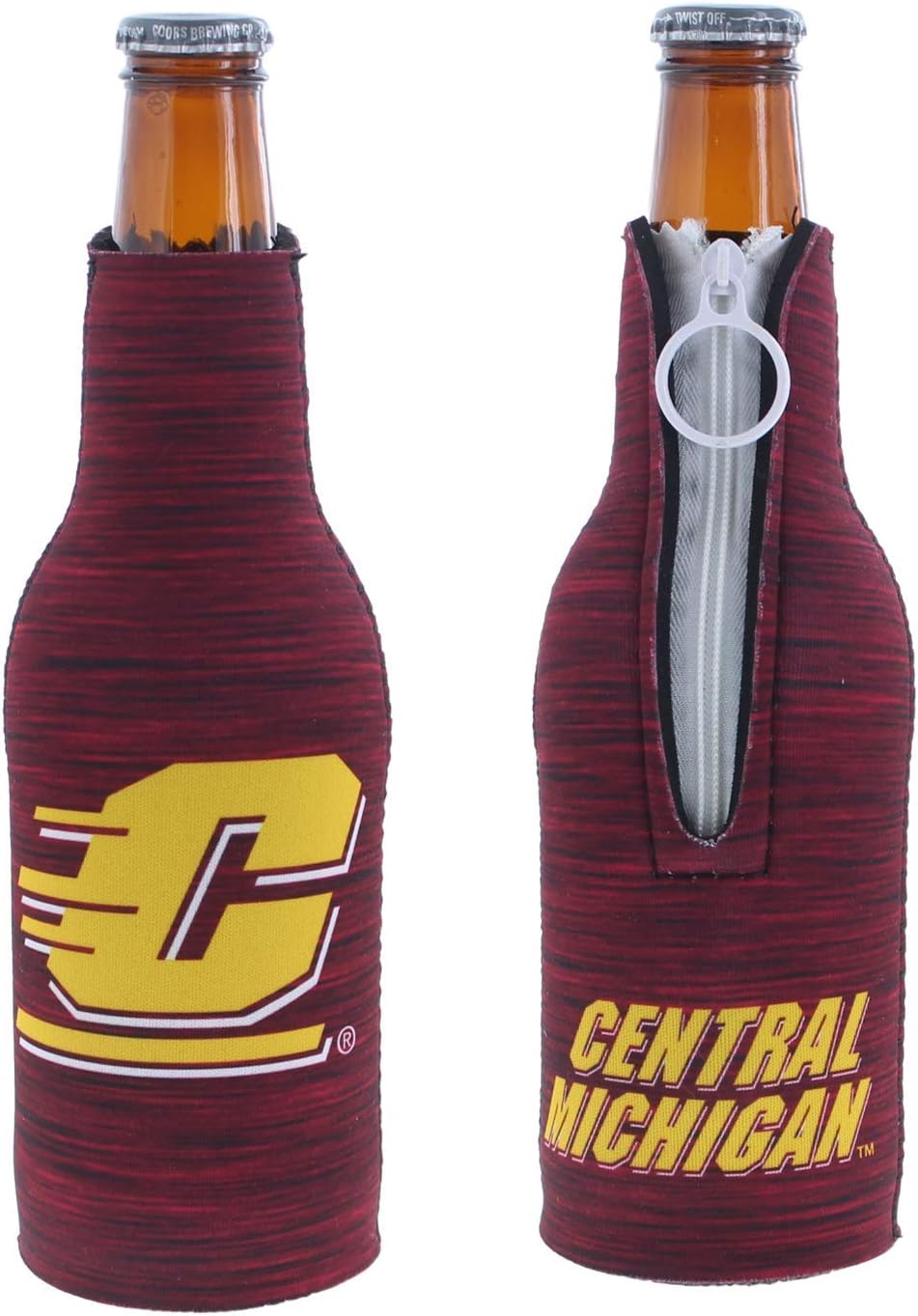 Kolder Team College Logo 2-Sided Insulated Neoprene Zipper Bottle Holder Suit Cooler 2-Pack Set (Western Michigan Broncos - Active Static) : Sports & Outdoors
