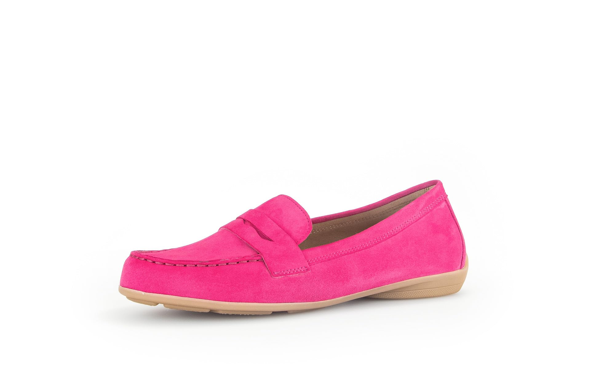 Gabor Slip On Donna In Pelle E Tessuto - Mocassini Comodi Con Tacco A Blocco 1 Cm