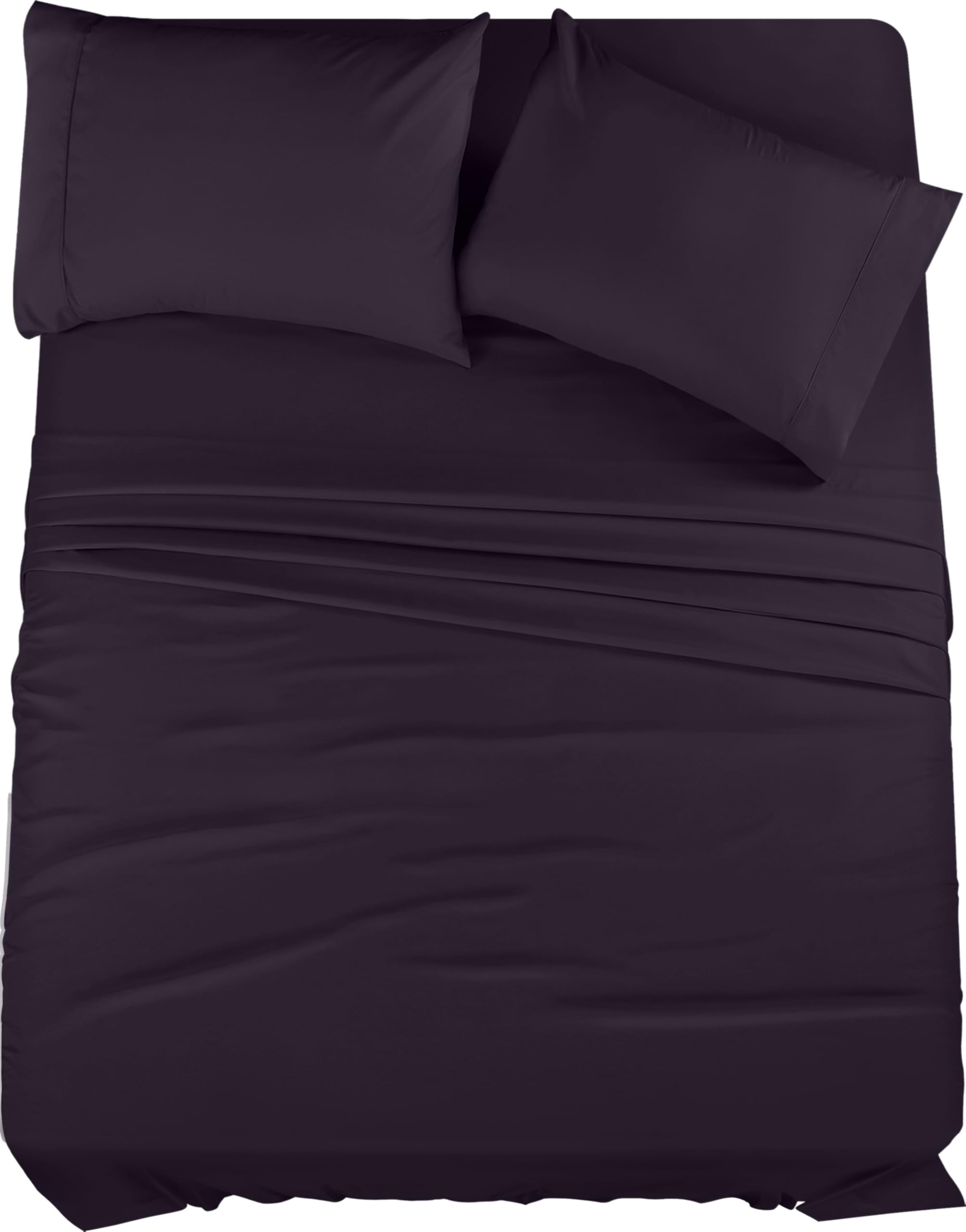 Utopia Bedding Queen Bed Sheets Set - 4 Piece Bedding - Brushed Microfiber - Shrinkage and Fade Resistant - Easy Care (Queen, Purple)