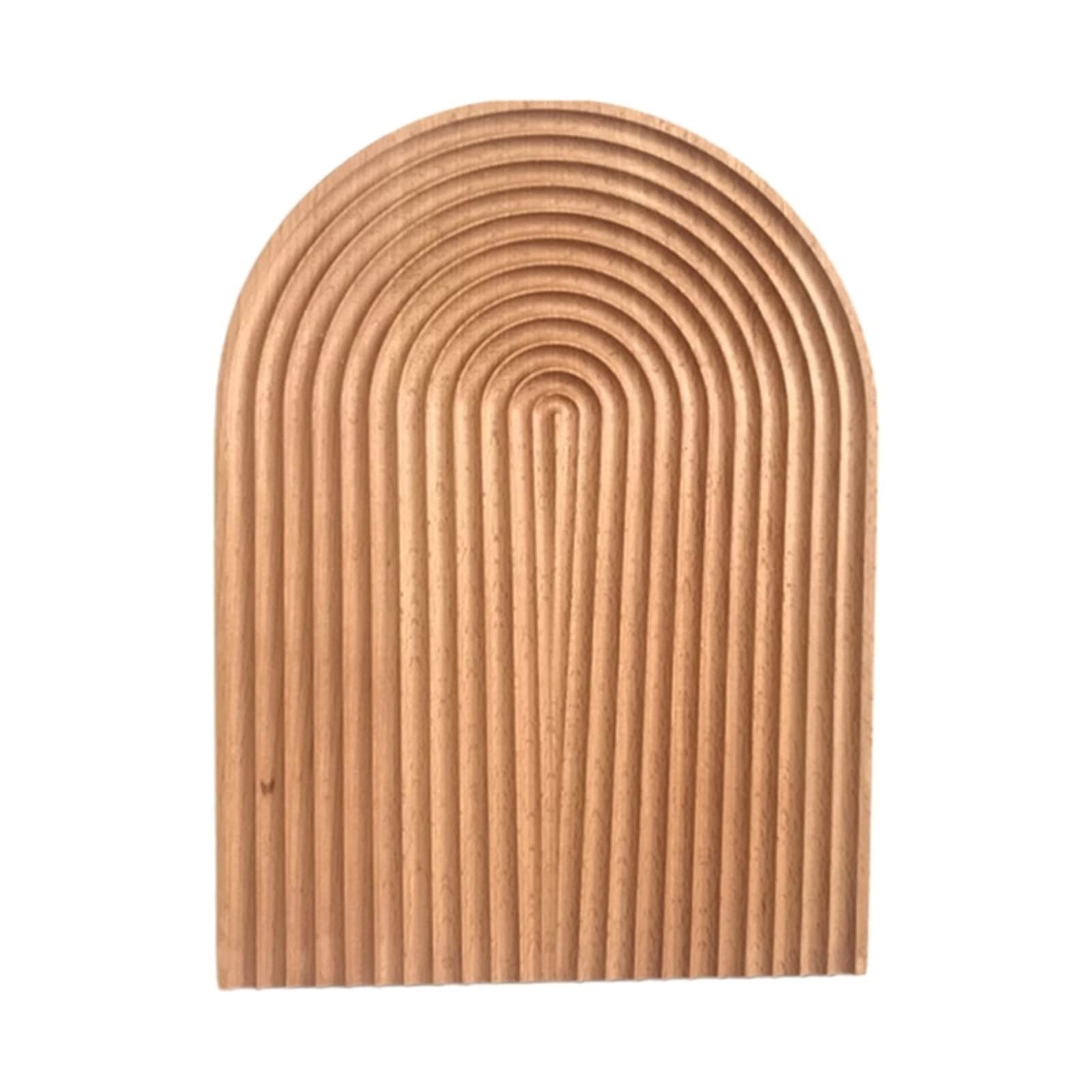 JINGYAN Breakfast Trays Groove Wood Dessert Slicing Bread Tray Kitchen Anti-slip Cutting Board Storage Organizer(3)