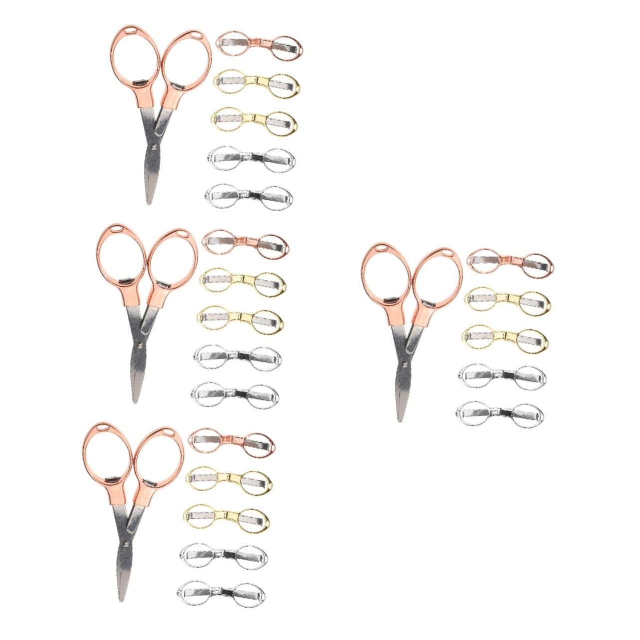 Ciseaux de couture sécurisés en métal avec lames pliantes et compactes pour bureau