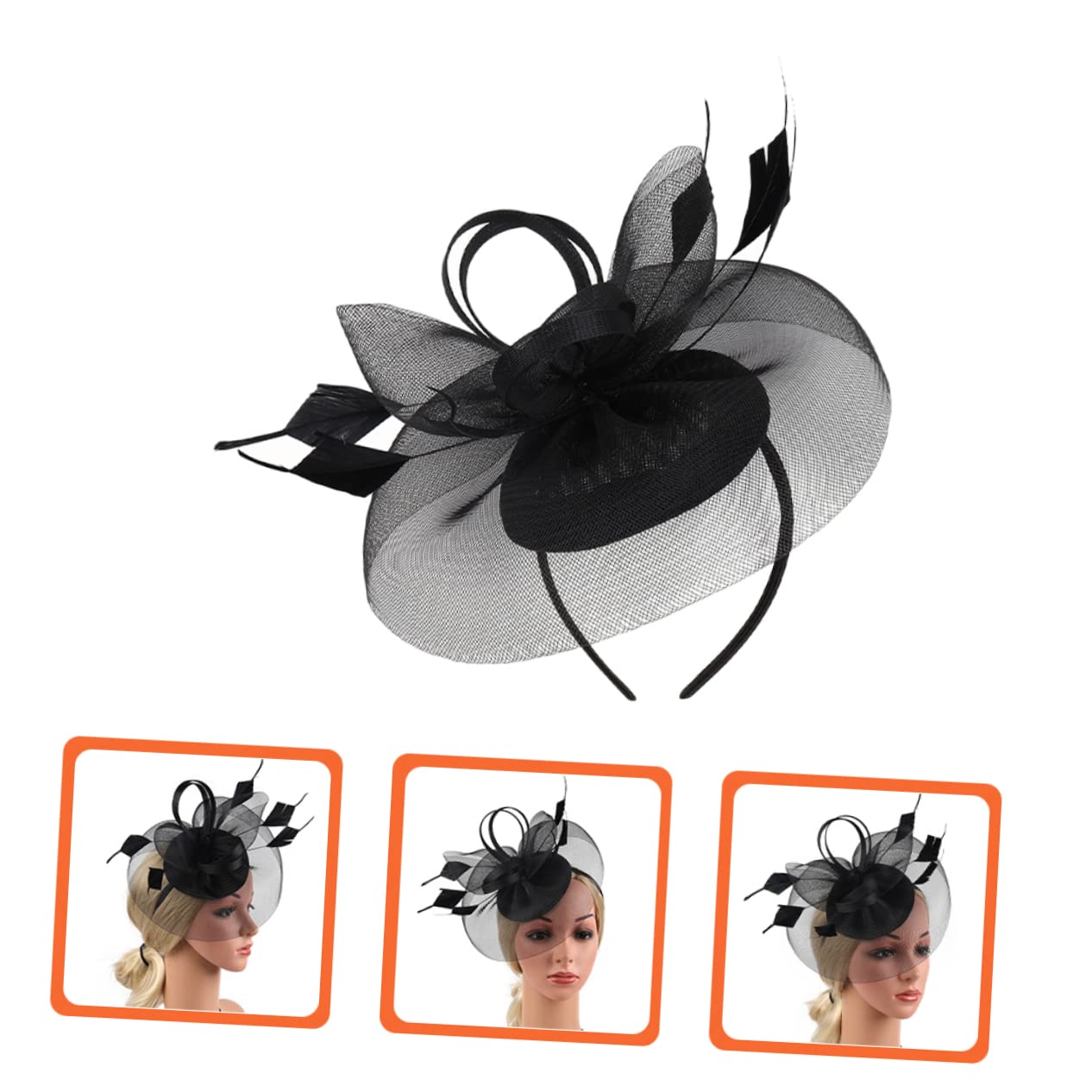 SOIMISS 2piezas Diadema Tocado De Malla Para Bodas y Fiestas Sombrero De Tea Party Para Mujeres Accesorio Elegante y Duradero Para Celebraciones y Eventos Sociales