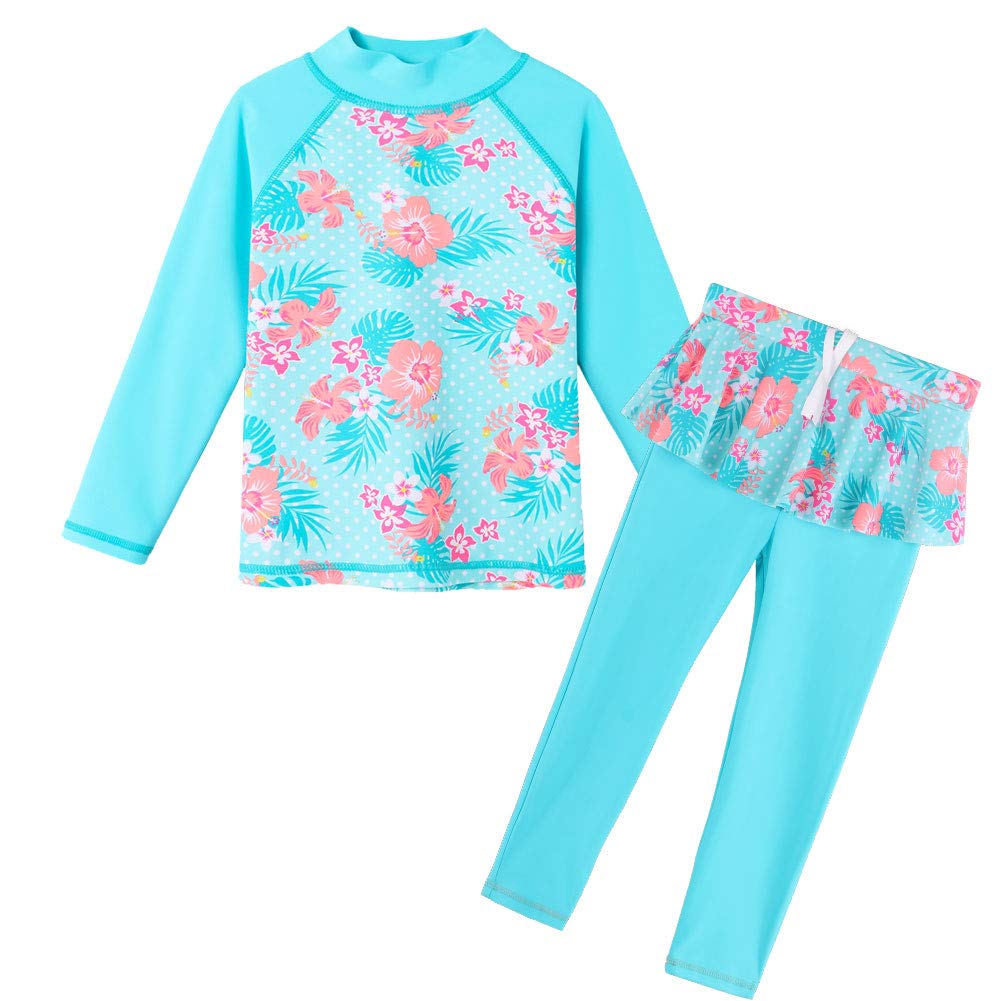 TFJH E Girls Swimsuit Two Piece Swimwear 3-12 Years UPF 50+ UV