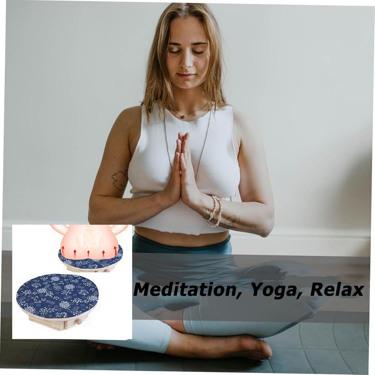 Moxibustion Box, Smokeless Moxa Cone Burner Box - Moxibustion Sit Chair & Cushion Set for Home Therapy, Meditation, Yoga, Relax