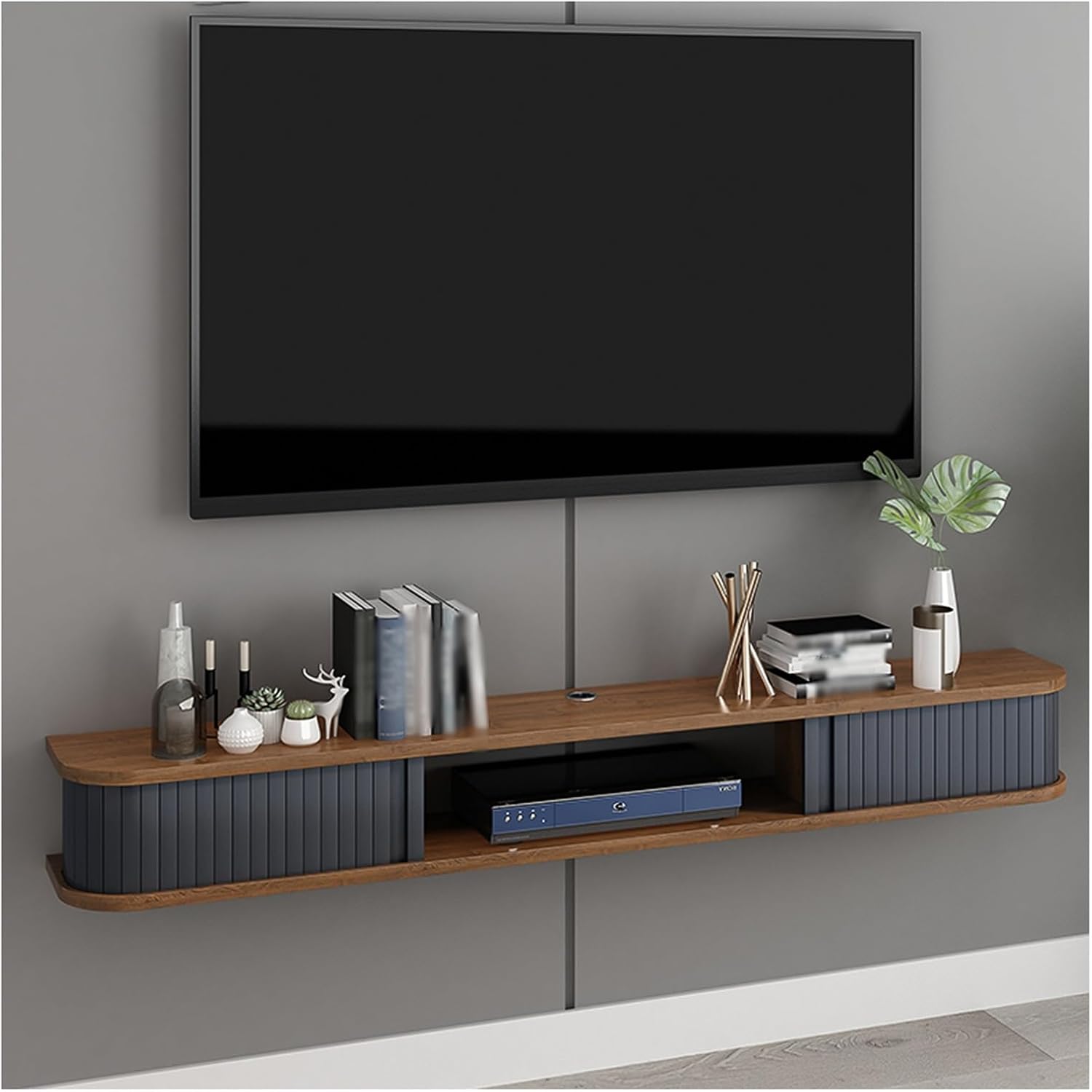 Kamnik Floating TV Shelf, Wall Mounted Floating TV Stand Media Console